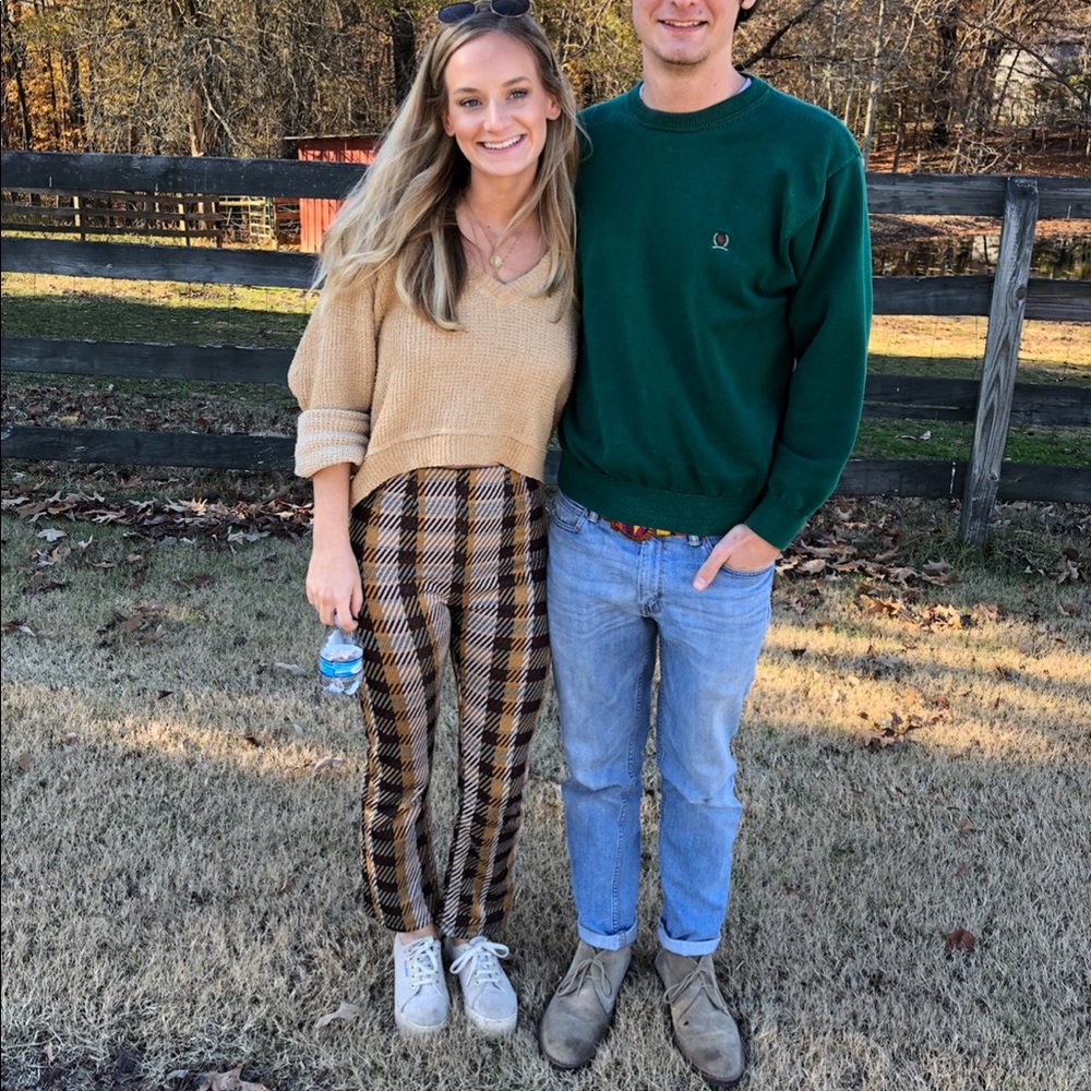 Free People plaid pants